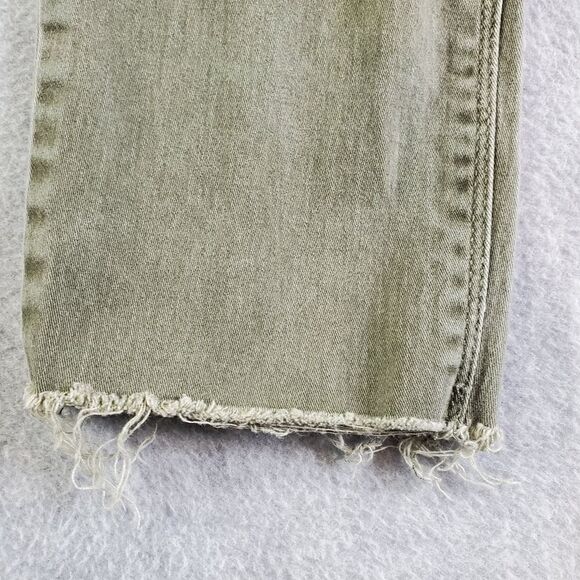 Express Pants Womens 8R Green Distressed Ankle Mid Rise Leggings - Picture 2 of 9